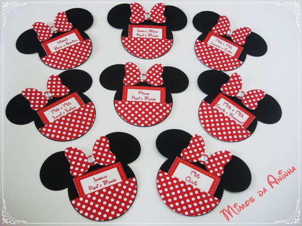 Convite Minnie em Scrapbook
